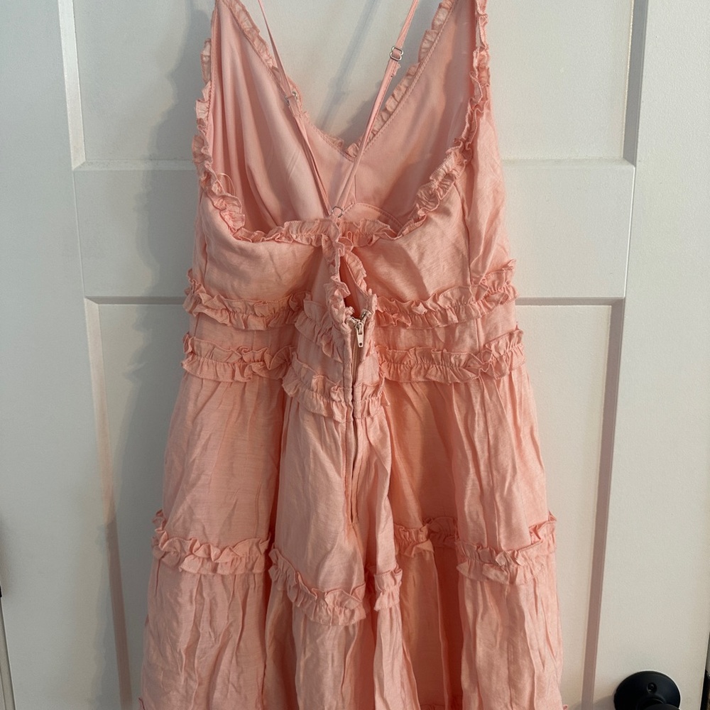 Francesca's Collections Pink Ruffle Mini Dress - Picture 4 of 7